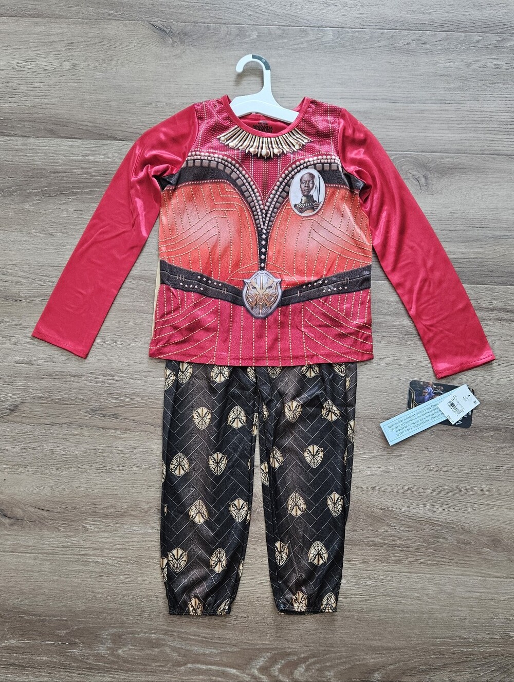 Marvel Black Panther Wakanda Forever Red Black and Gold Kids Superhero Set M